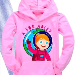 Brand new A for Adley girls size 7/8 pink hoodie